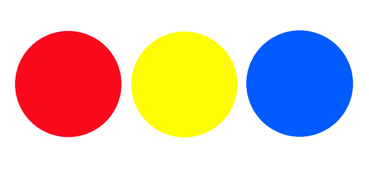 primaire kleuren rood geel en blauw